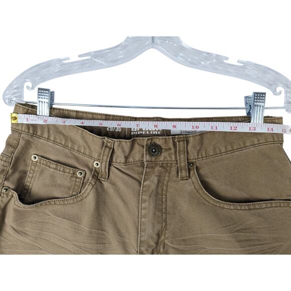 Urban Pipeline Pants Mens 29x30 Relaxed Fit Straight Leg Tan Chino 5 Pocket - Picture 3 of 6